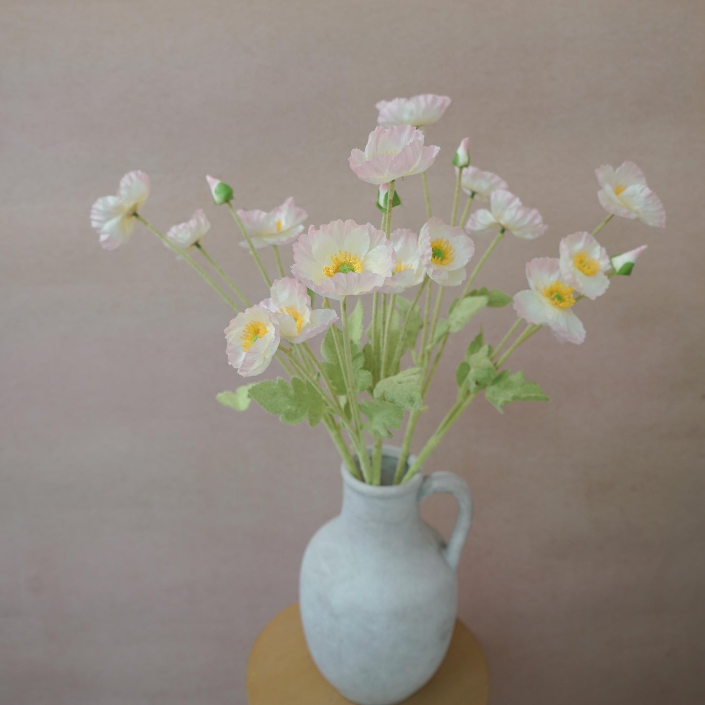 Light Lilac Faux Poppy Flower - Silk Poppy Flower Stem, DIY Floral Arrangements, Wedding Centerpiece, Home Decor,Gift For Her,Flower Bouquet