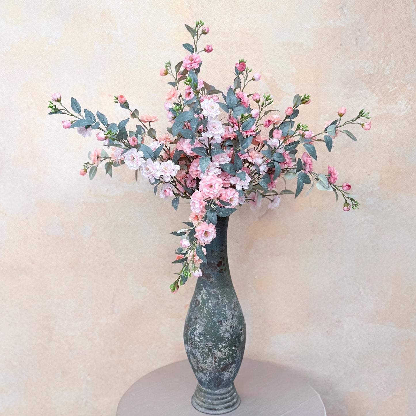 Tall Camellia Branch – Pink Silk Rose Flower Stem – Long Faux Camellia for Home Decor, Window Display, DIY Arrangement,Wedding Arch Garland