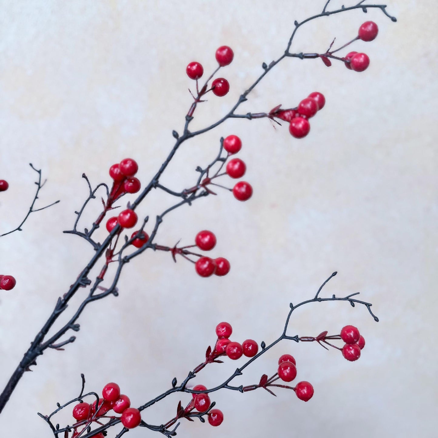 Faux Winterberry Branch 3-Stem Bundle: Christmas Garland & Table Arrangement