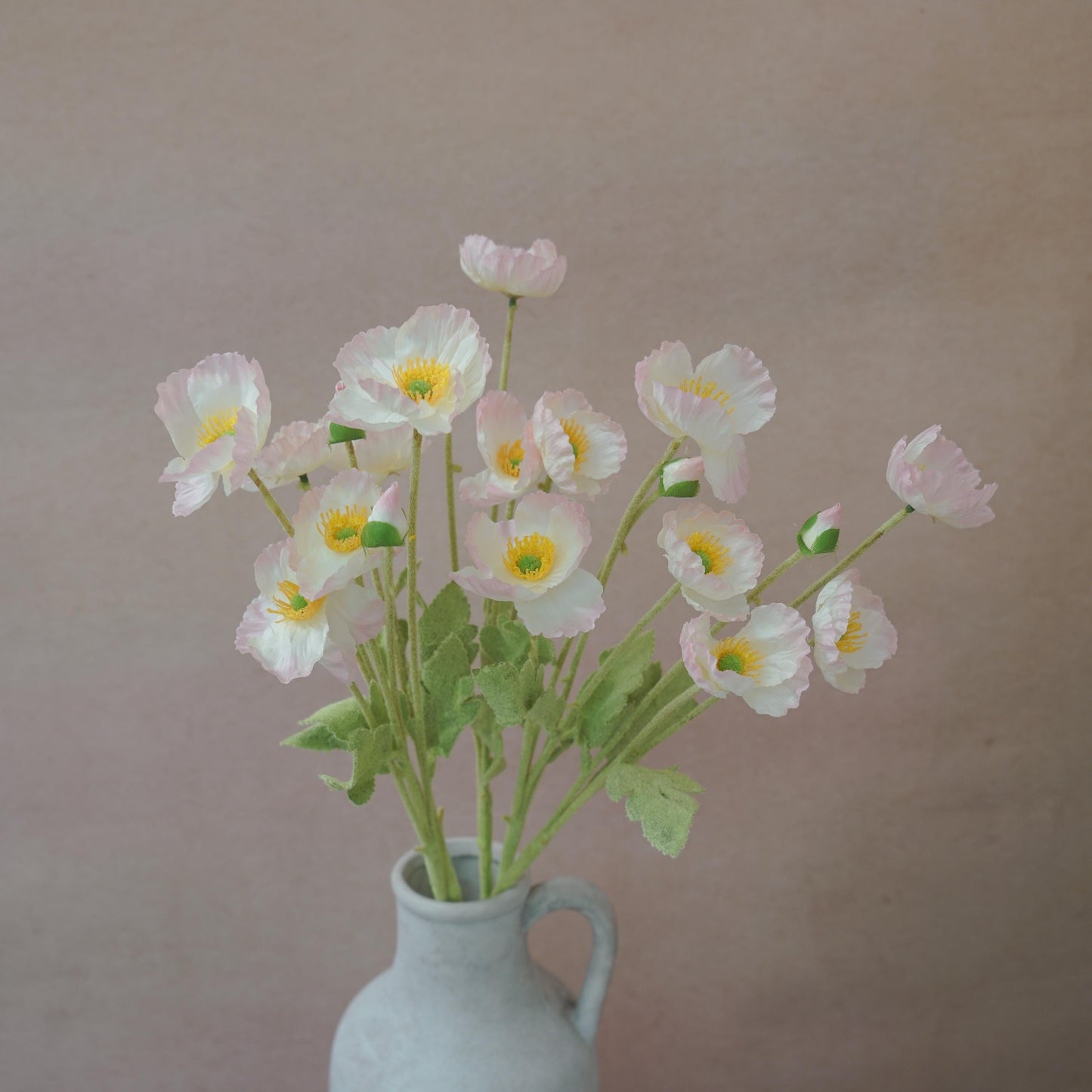 Light Lilac Faux Poppy Flower - Silk Poppy Flower Stem, DIY Floral Arrangements, Wedding Centerpiece, Home Decor,Gift For Her,Flower Bouquet