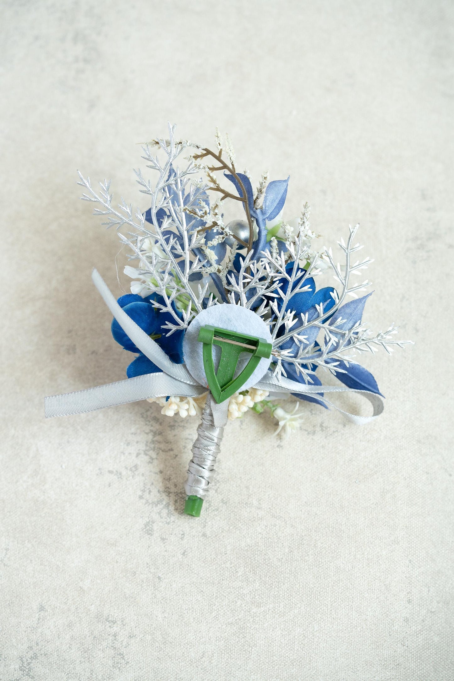 White Rose Pearl Corsage - Blue Eucalyptus Mom Bracelet, Bridesmaid Gift, Prom Boutonniere, Elegant Winter Wedding Bridal Accessories