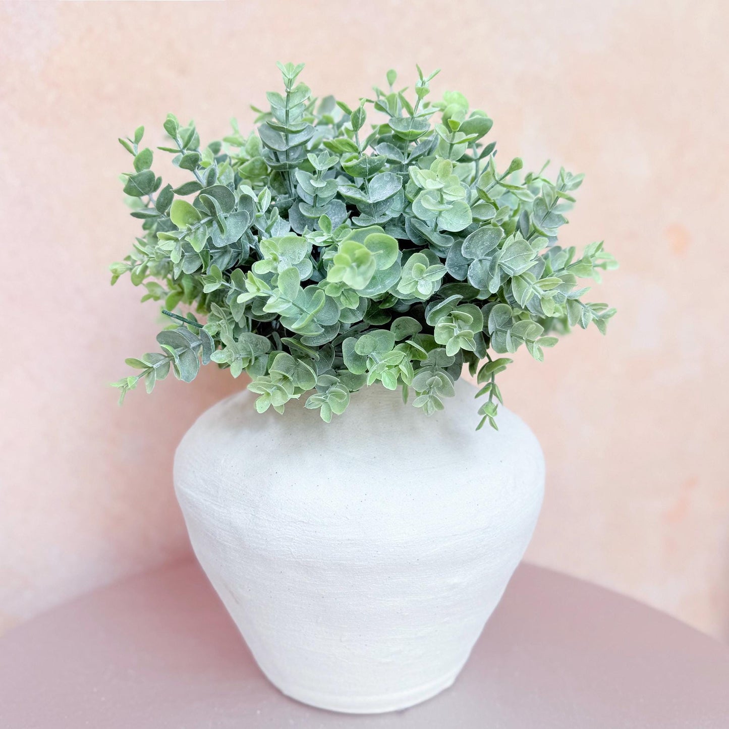 Faux Eucalyptus Branch: Spring Green & Light Purple Floral Ornament for Home Decoration, Rustic Wreath