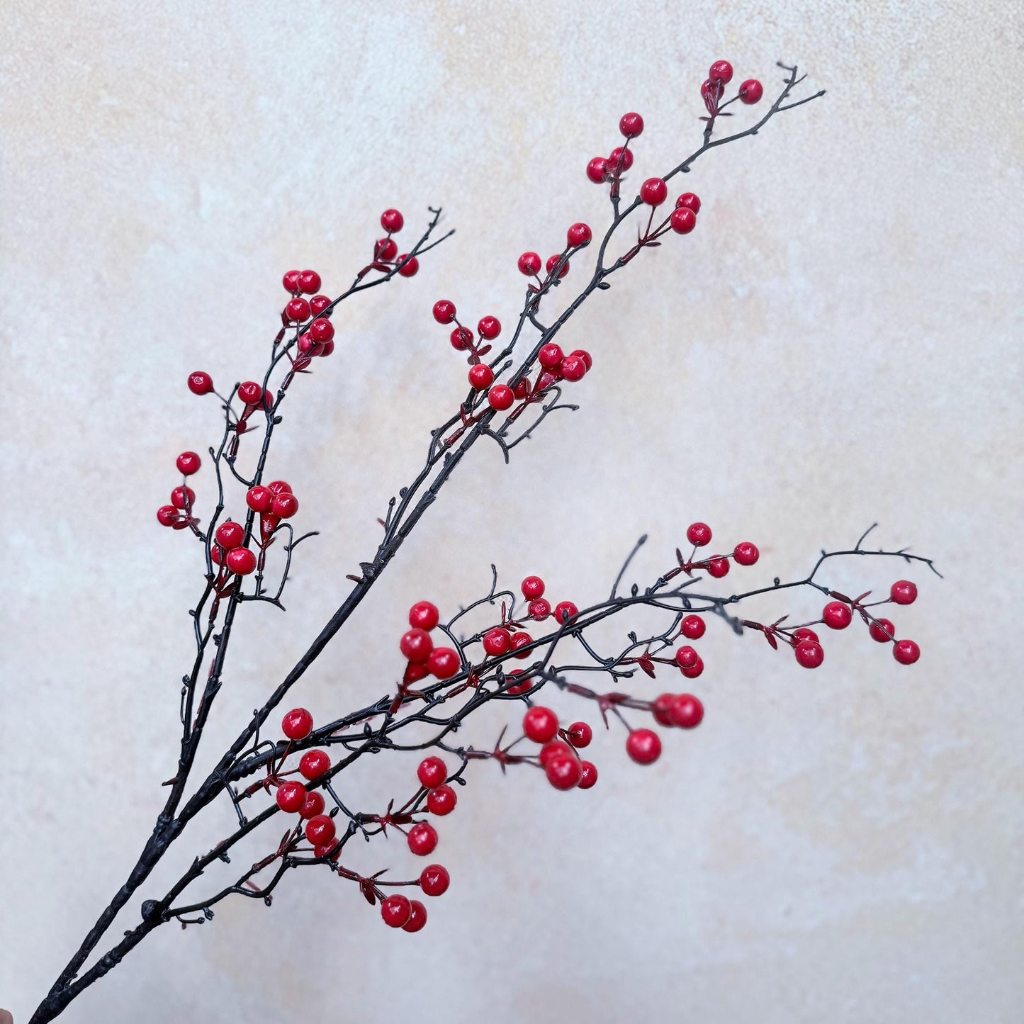Faux Winterberry Branch 3-Stem Bundle: Christmas Garland & Table Arrangement