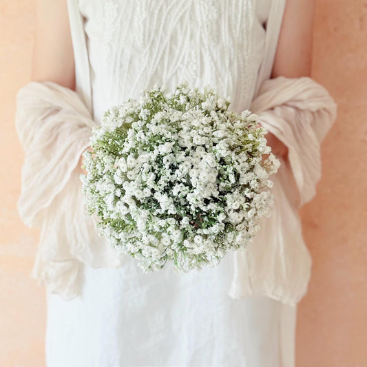 Rustic baby's breath bouquet, Faux baby's breath bridal wedding bouquet set, bridesmaid bouquet gift for her bride shower